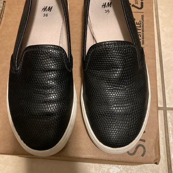 Hm leather slip on shoes